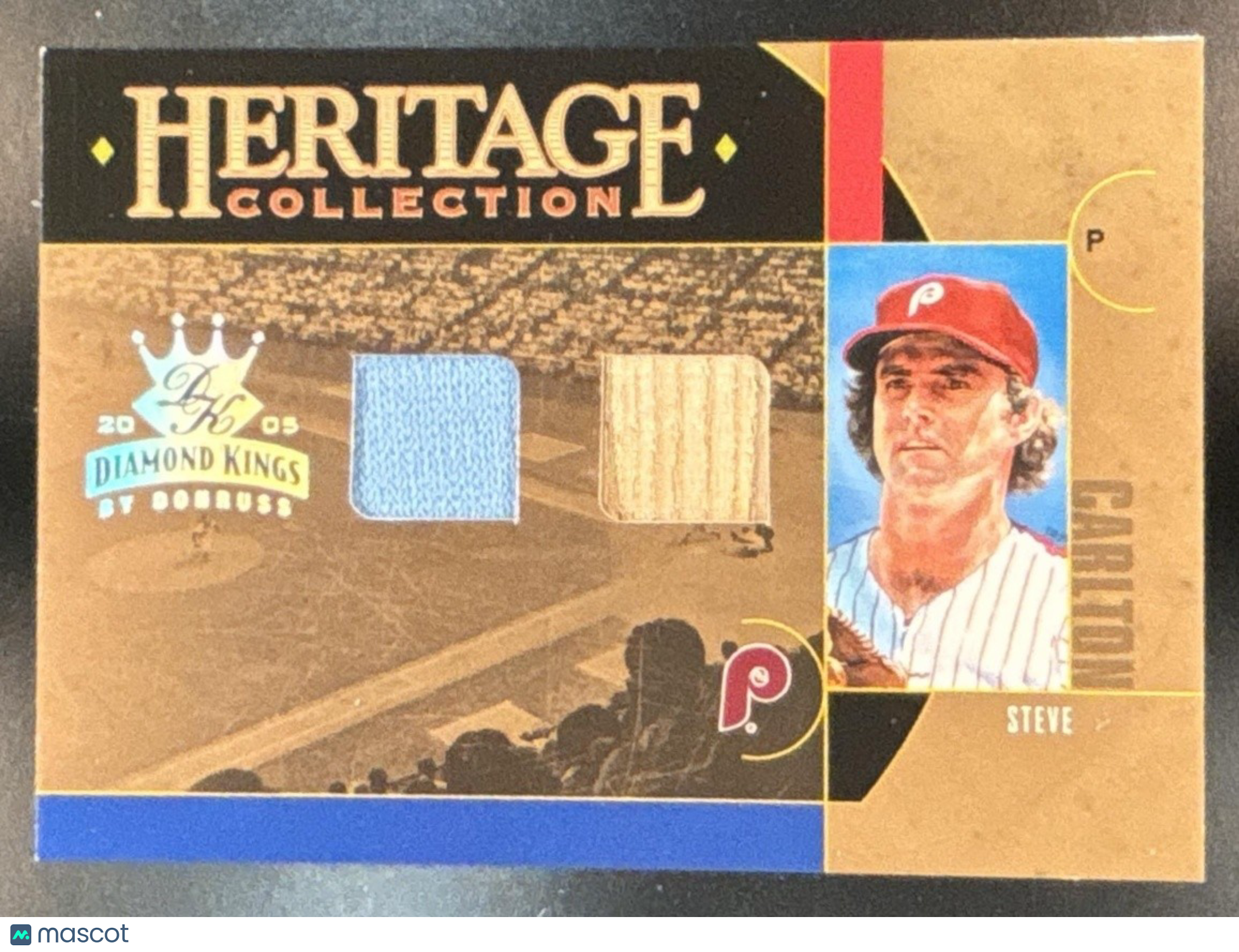 2005 Donruss Diamond Kings Steve Carlton Heritage Collection Bat /100 Phillies - Sports Cards