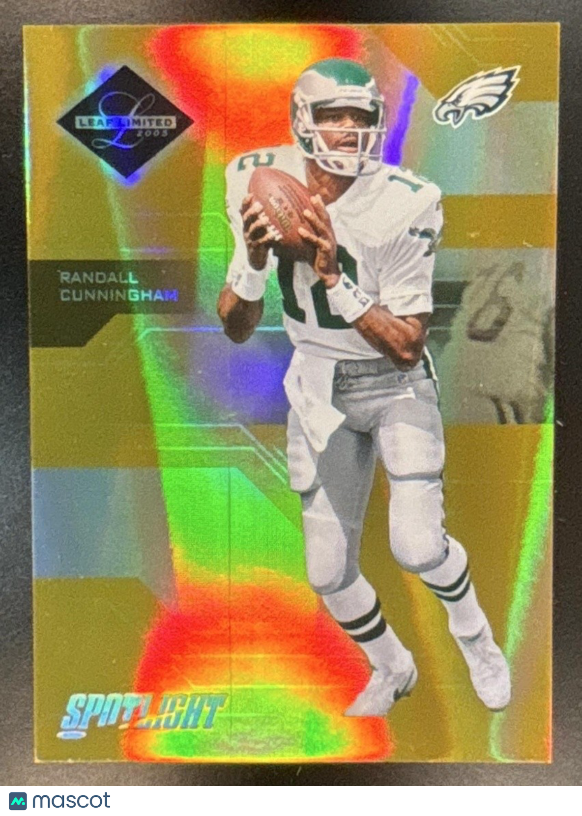 2005 Leaf Limited Randall Cunningham Gold Spotlight /25 #138 Philadelphia Eagles - Sports Cards
