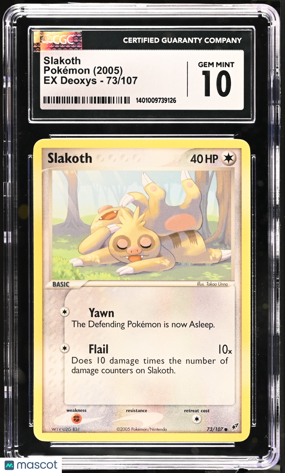 2005 Pokemon EX Deoxys Slakoth #73/107 CGC 10 GEM MINT - Graded TCG/CCG
