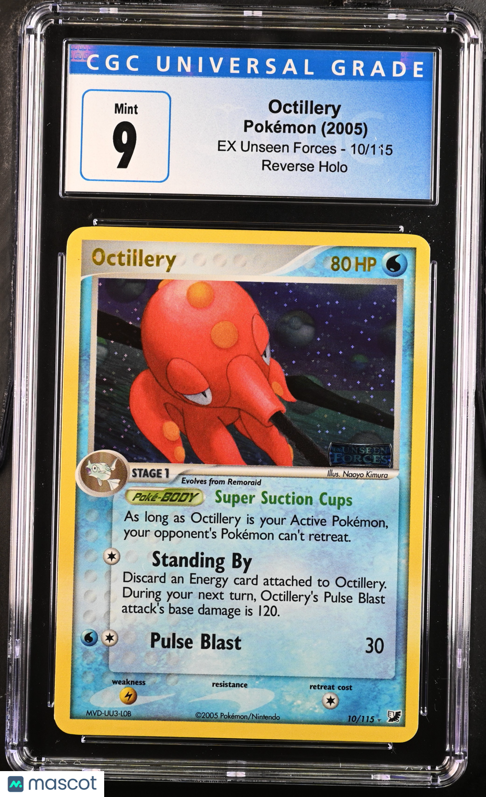 2005 Pokémon EX Unseen Forces Octillery #10/115 CGC 9 - Graded TCG/CCG