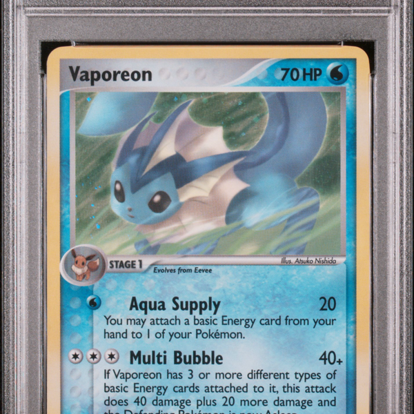 2005 Pokemon EX Unseen Forces Vaporeon #19 Holo Unseen
