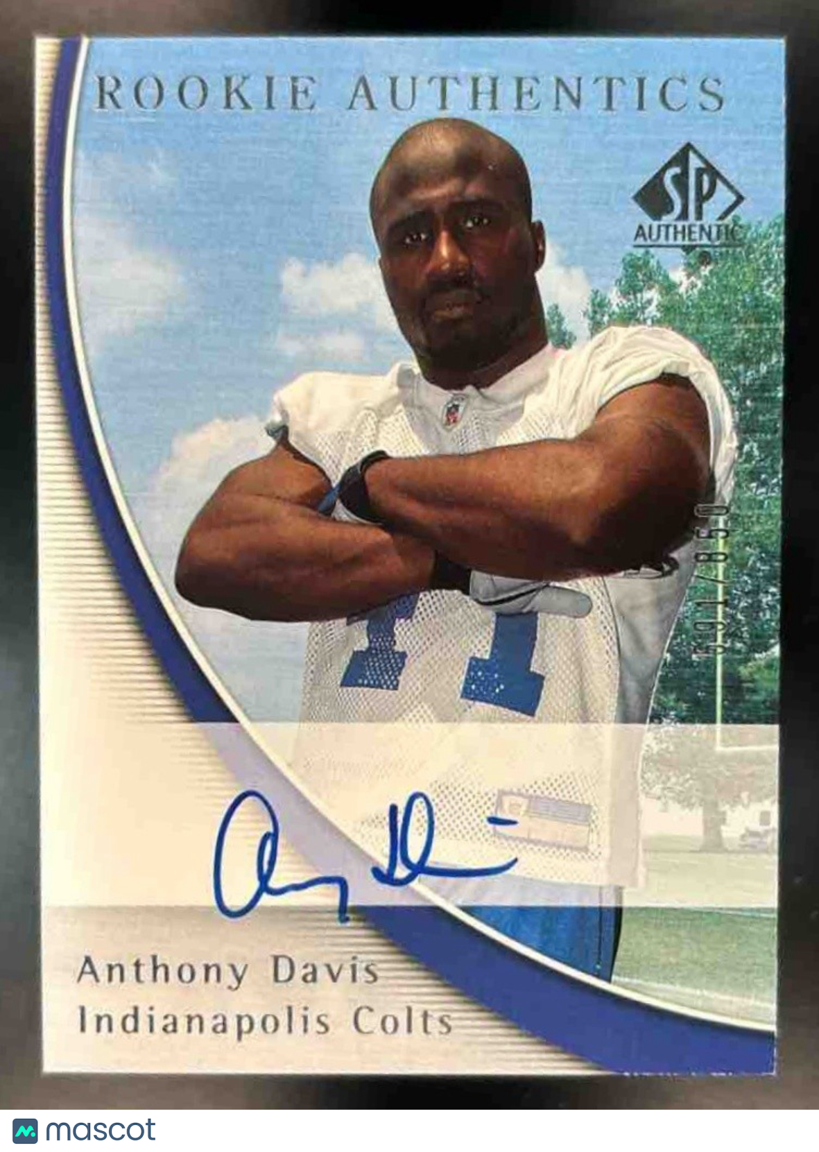 2005 SP Authentic Anthony Davis /850 #182 RC Auto Indianapolis Colts - Sports Cards
