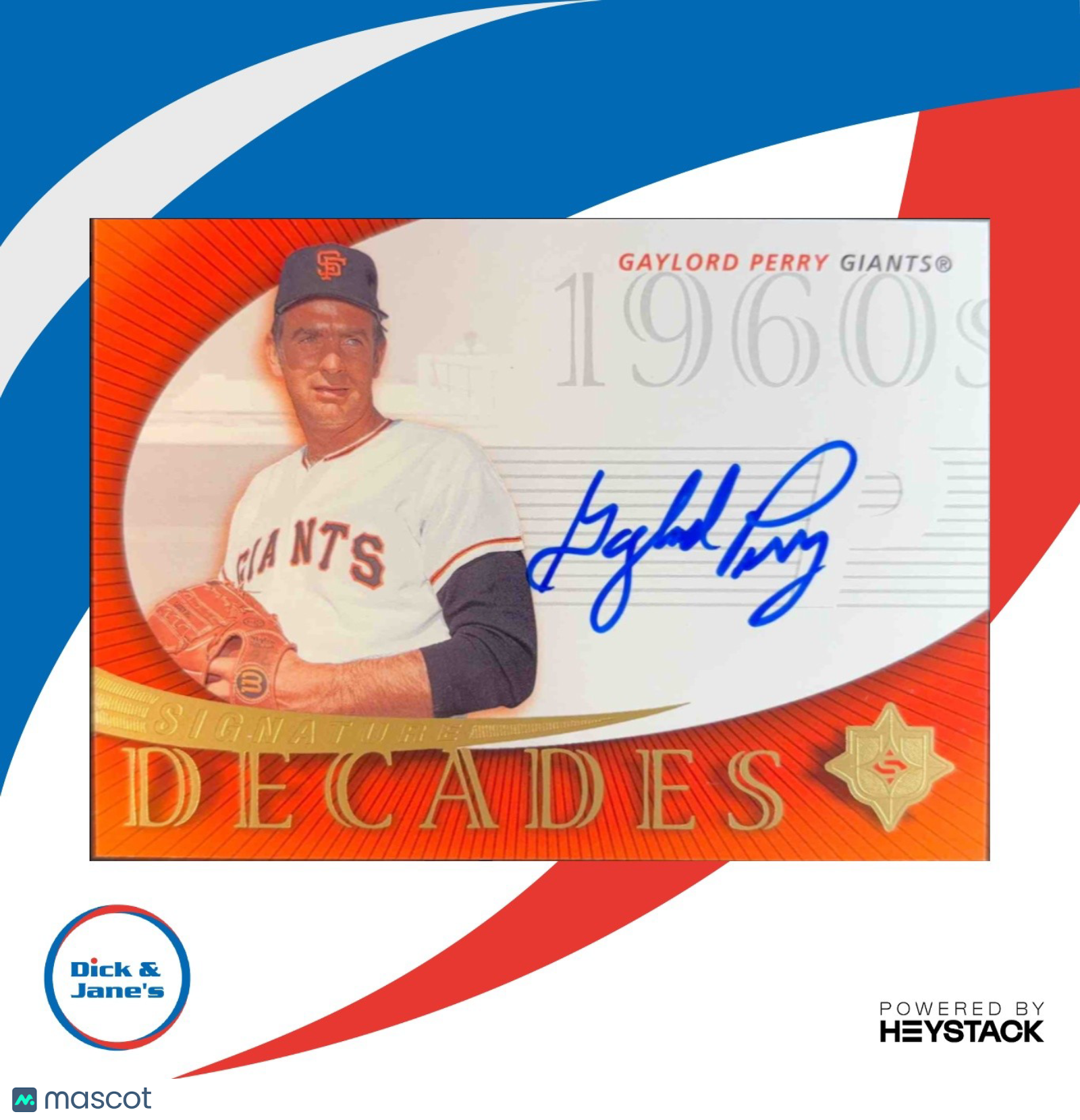 2005 Ultimate Signature Decades #GP Gaylord Perry Autograph San Francisco Giants - Sports Cards