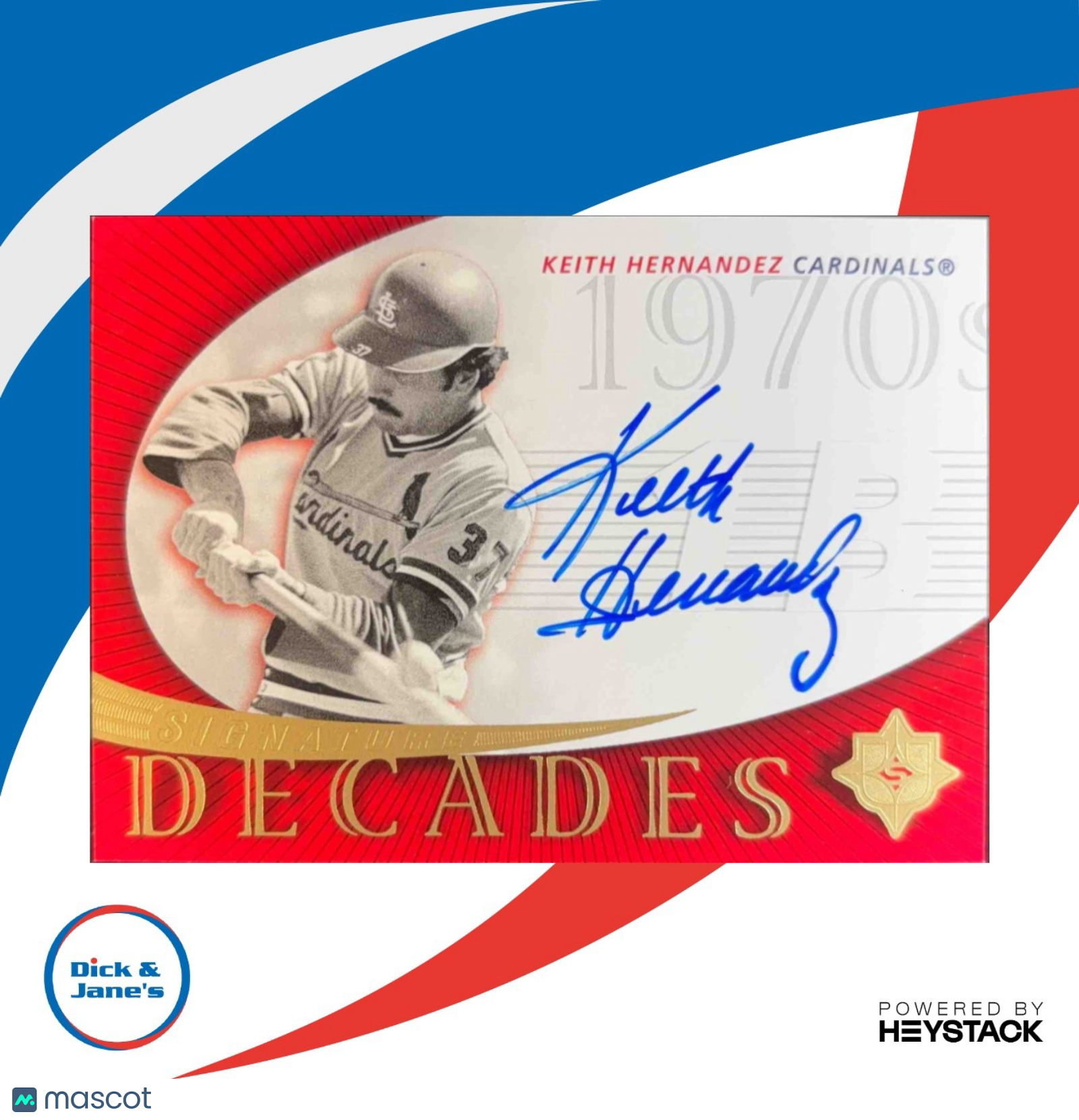 2005 Ultimate Signature Decades Keith Hernandez Autograph St. Louis Cardinals - Sports Cards