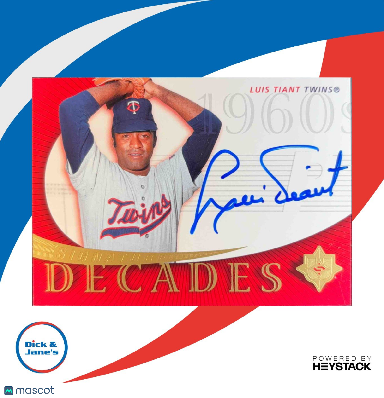 2005 Ultimate Signature Decades #LT Luis Tiant Autographs Minnesota Twins - Sports Cards