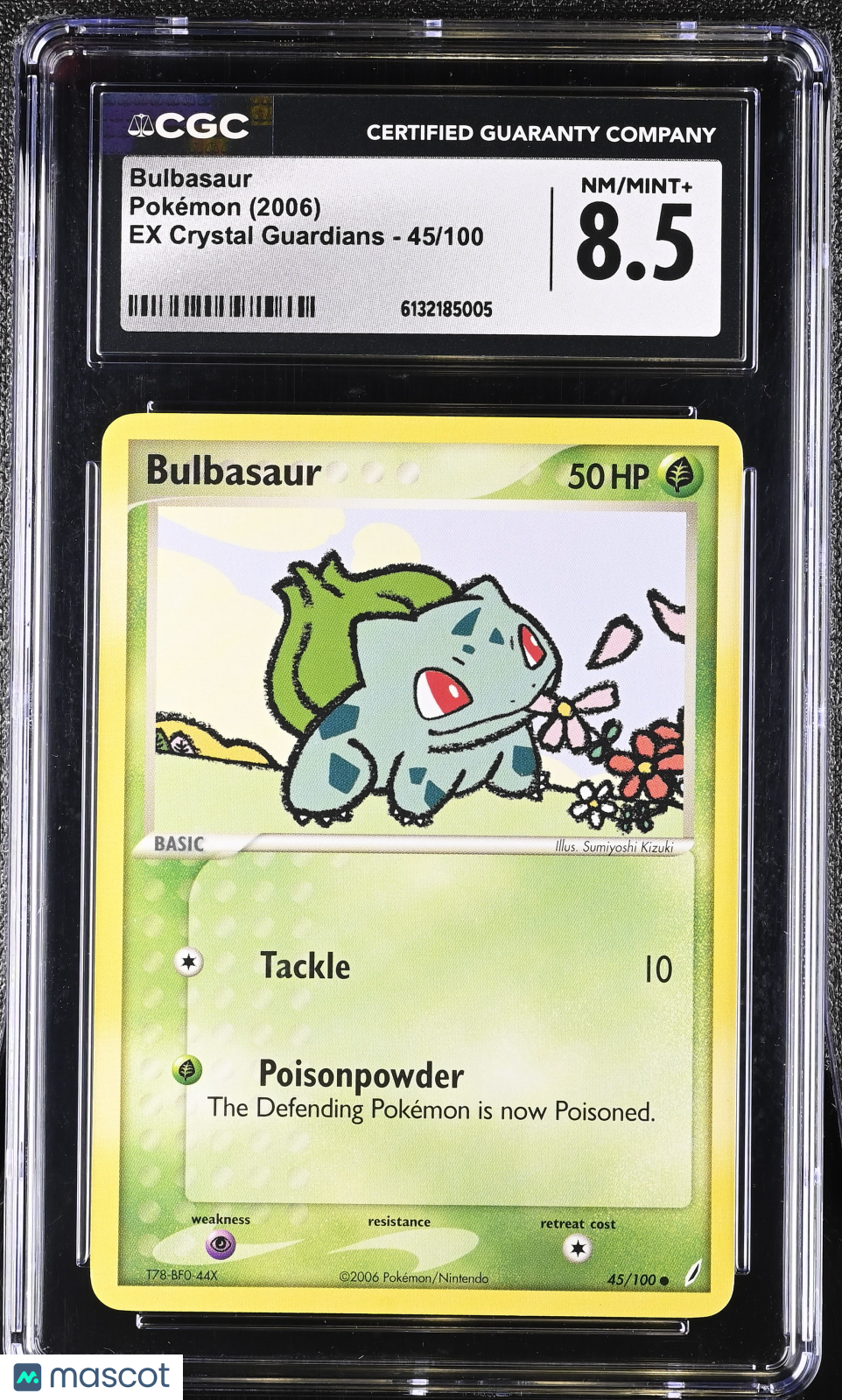 2006 Pokemon EX Crystal Guardians Bulbasaur #45/100 CGC 8.5 - Graded TCG/CCG