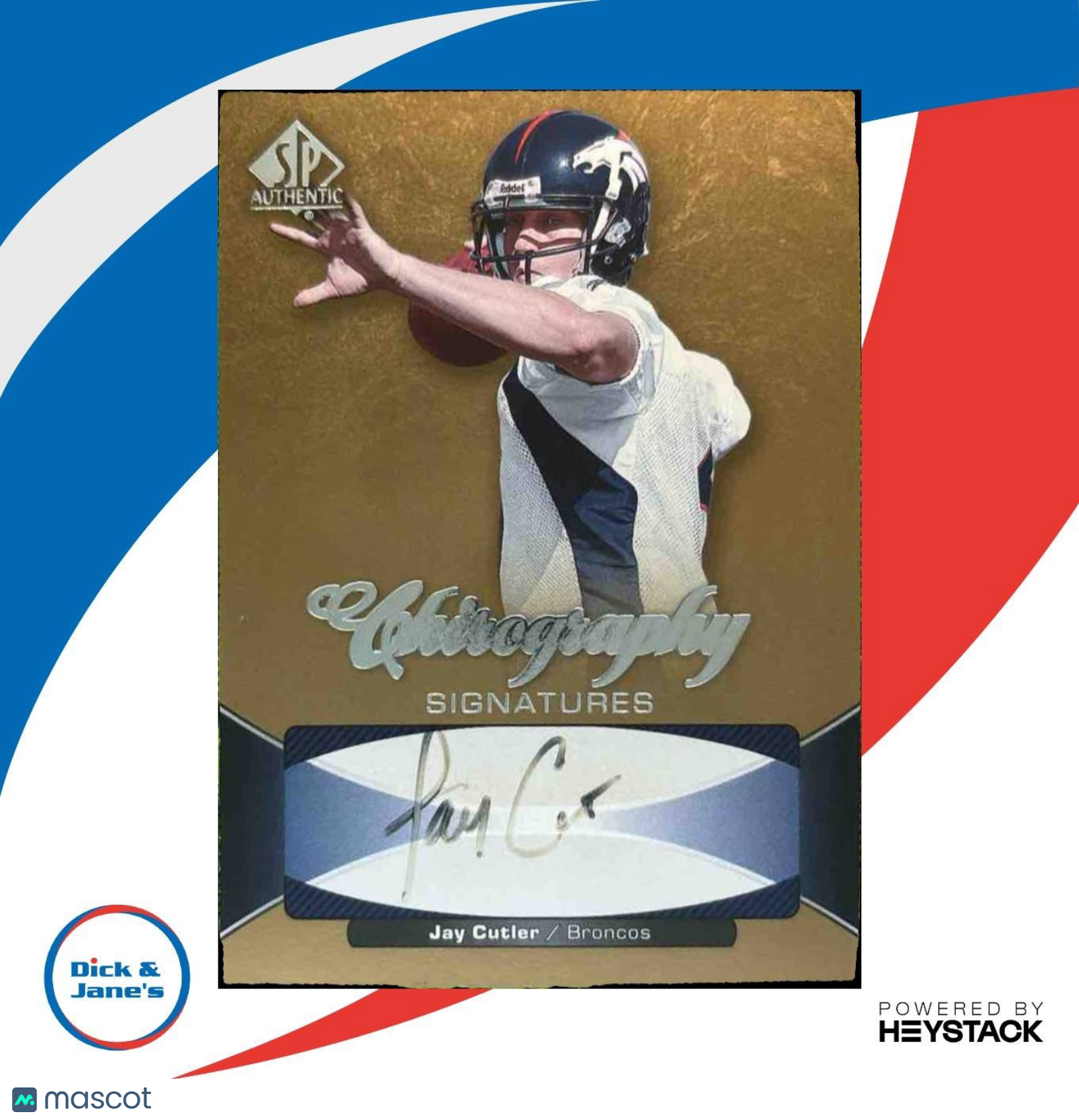 2006 SP Authentic Jay Cutler Chirography #CH-JC Auto RC Denver Broncos - Sports Cards