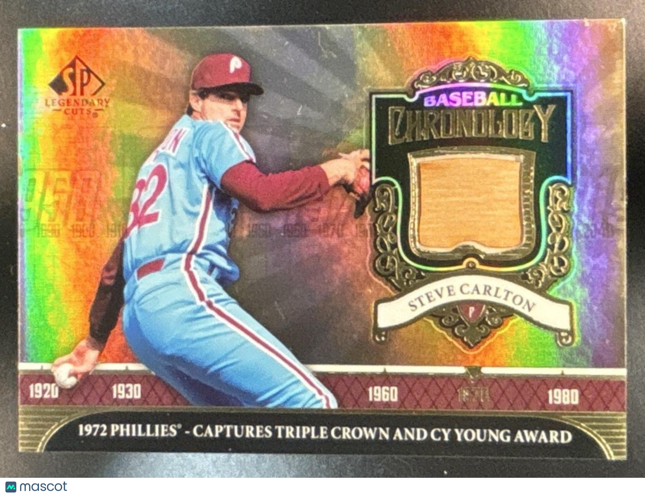 2006 SP Legendary Cuts Steve Carlton Baseball Chronology Materials Phillies - Sports Cards