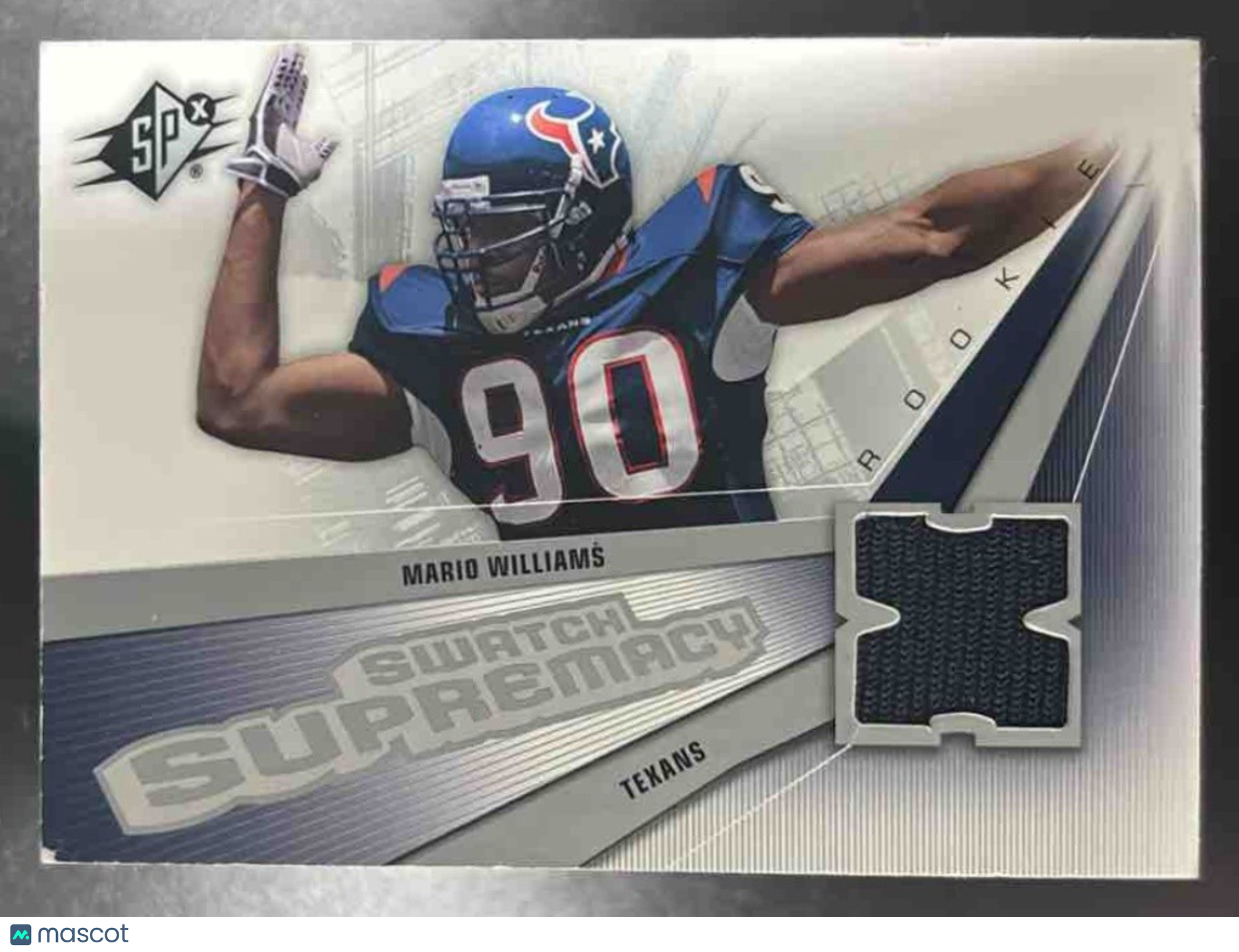 2006 SPx Mario Williams Rookie Swatch Supremacy MEM RC Houston Texans - Sports Cards