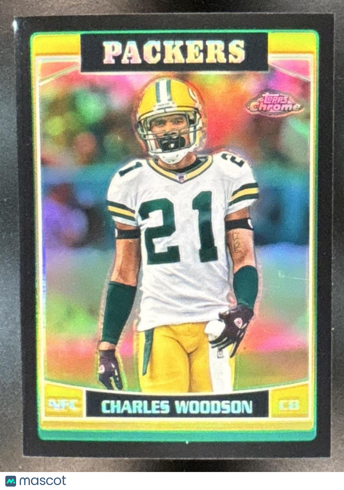 2006 Topps Chrome Charles Woodson Black Refractor /199 #153 Green Bay Packers - Sports Cards