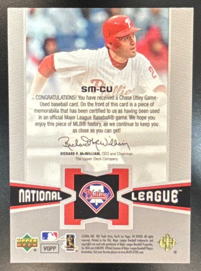 2006 Upper Deck Special F/X Chase Utley Materials #SM-CU Philadelphia Phillies - Sports Cards