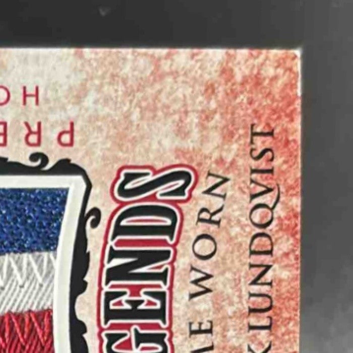 2007-08 Upper Deck Ultimate Collection Henrik Lundqvist Premium Swatches /50 - Sports Cards