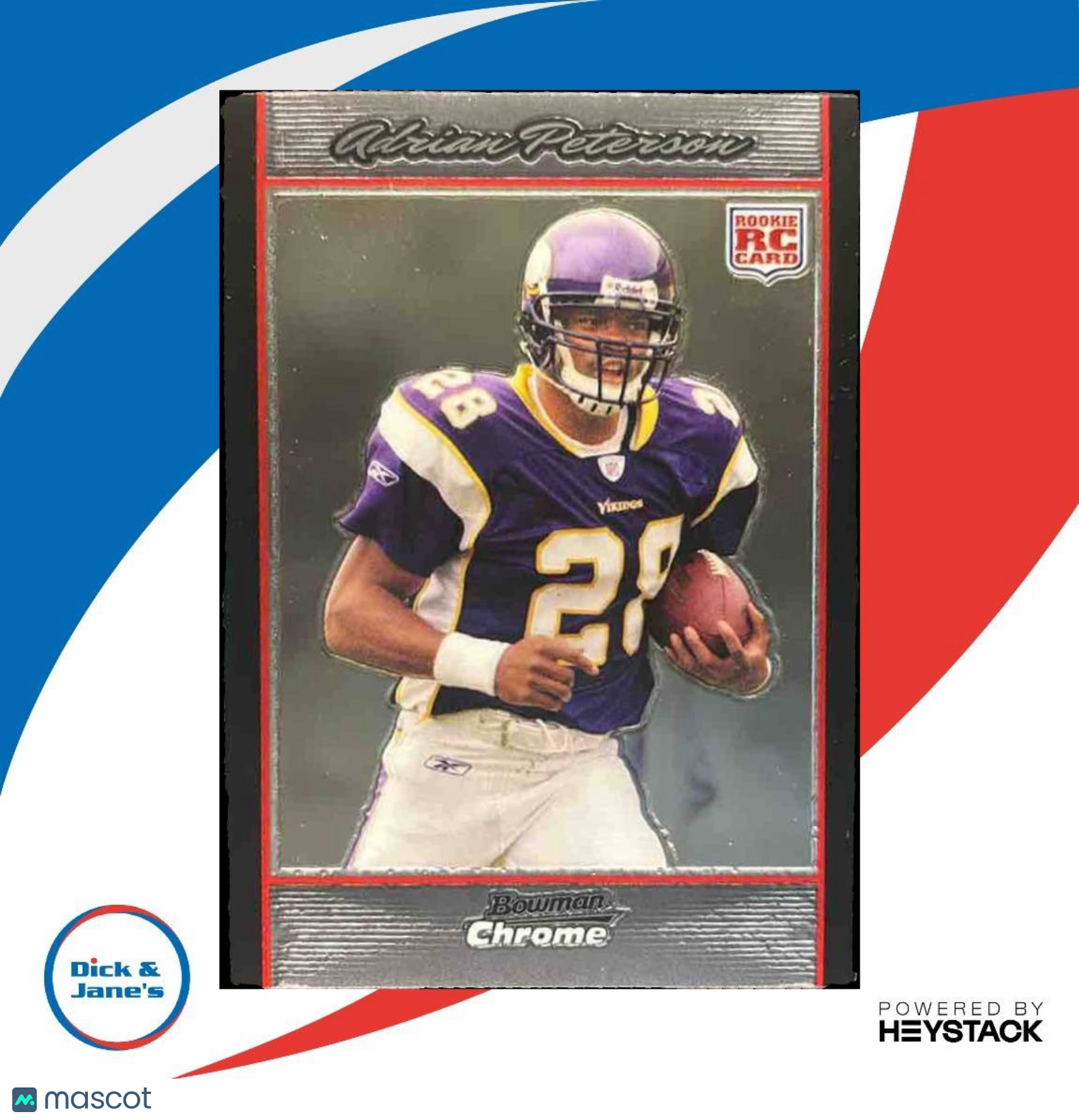 2007 Bowman Chrome Adrian Peterson #BC65 RC Minnesota Vikings - Sports Cards