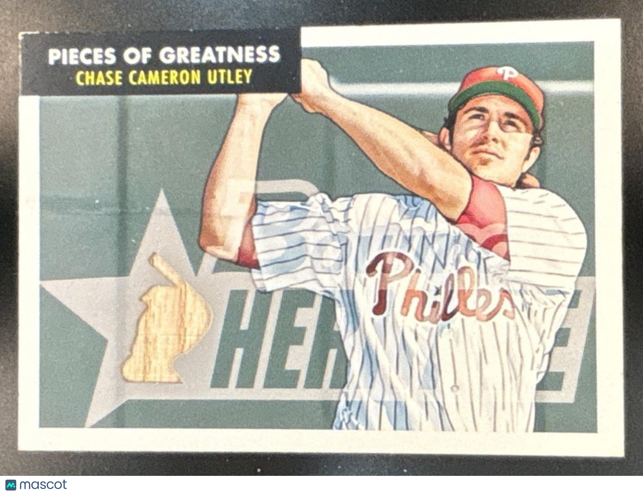 2007 Bowman Heritage Chase Utley Pieces of Greatness PG-CU Philadelphia Phillies - Sports Cards