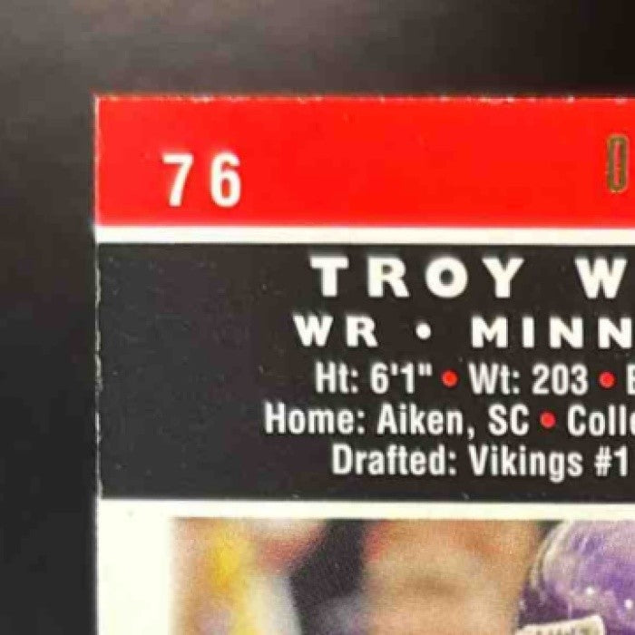 2007 Bowman Troy Williamson Blue /500 #76 Minnesota Vikings - Sports Cards
