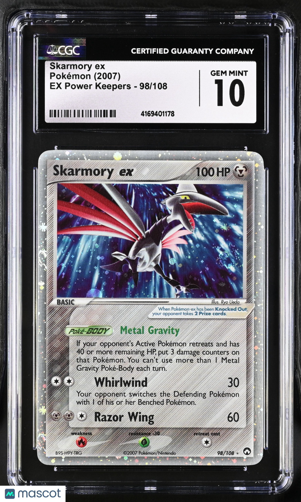 2007 Pokemon EX Power Keepers Skarmory ex #98/108 CGC 10 GEM MINT - Graded TCG/CCG