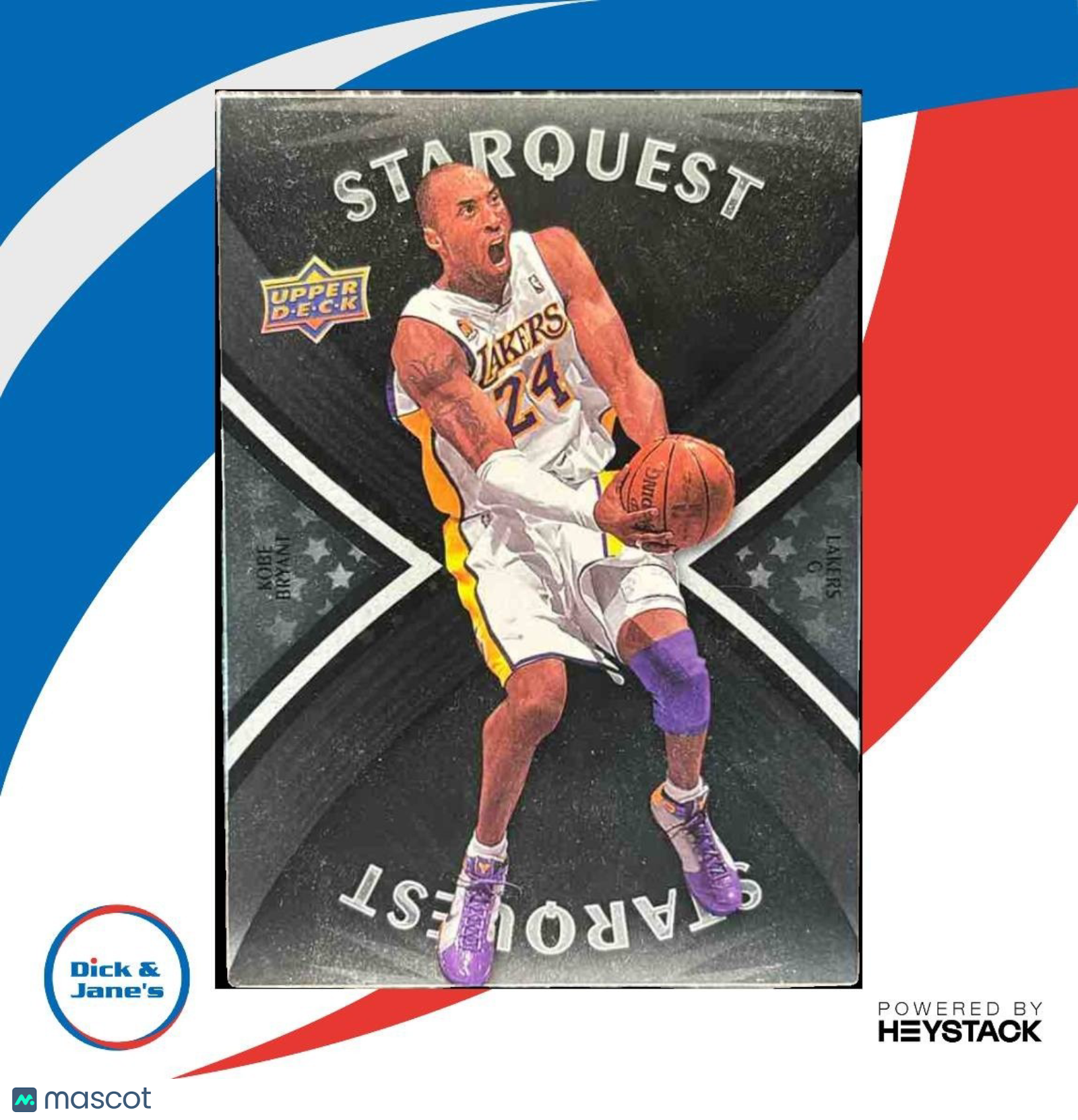 2008-09 Upper Deck Kobe Bryant StarQuest Majestic Black #SQ-5 Los Angeles Lakers - Sports Cards