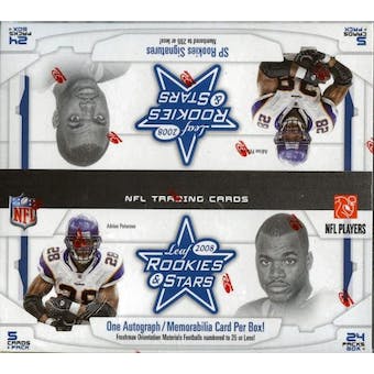 2008 Leaf Rookies & Stars Football 24-Pack Box - NFL Box