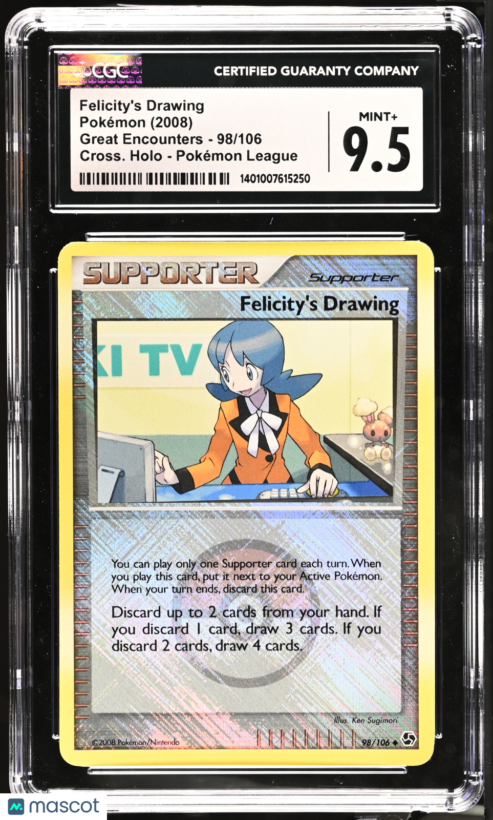 2008 Pokemon Great Encounters Felicity’s Drawing #98/106 CGC 9.5 MINT - Graded TCG/CCG