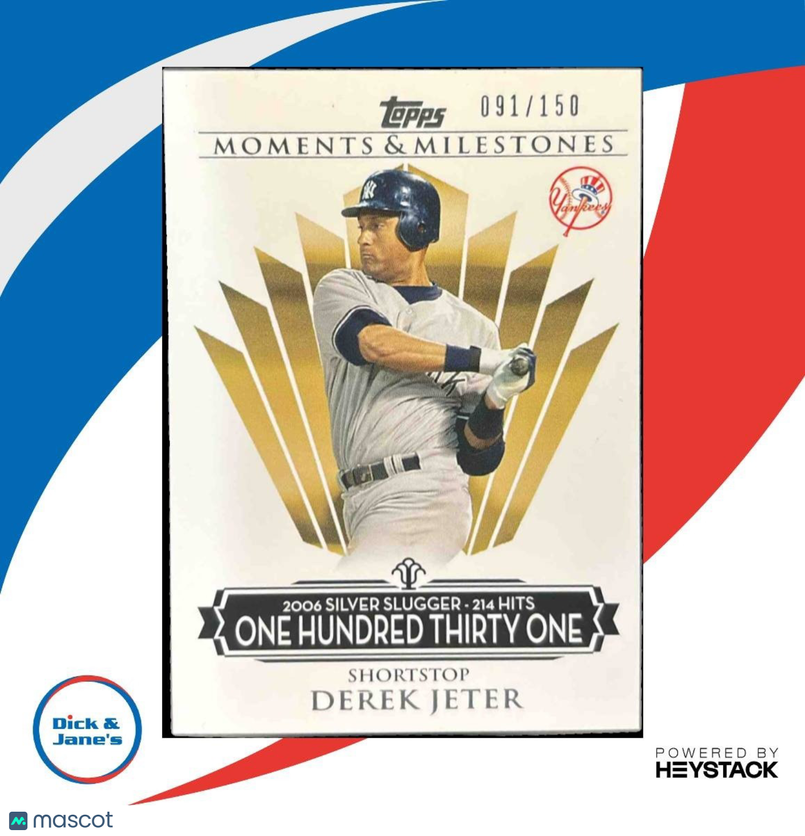 2008 Topps Moments & Milestones Derek Jeter /150 #57 New York Yankees - Sports Cards