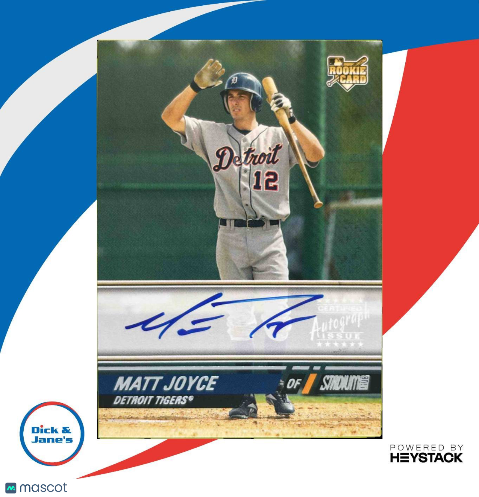2008 Topps Stadium Club Matt Joyce #155 Auto RC Detroit Tigers - Sports Cards