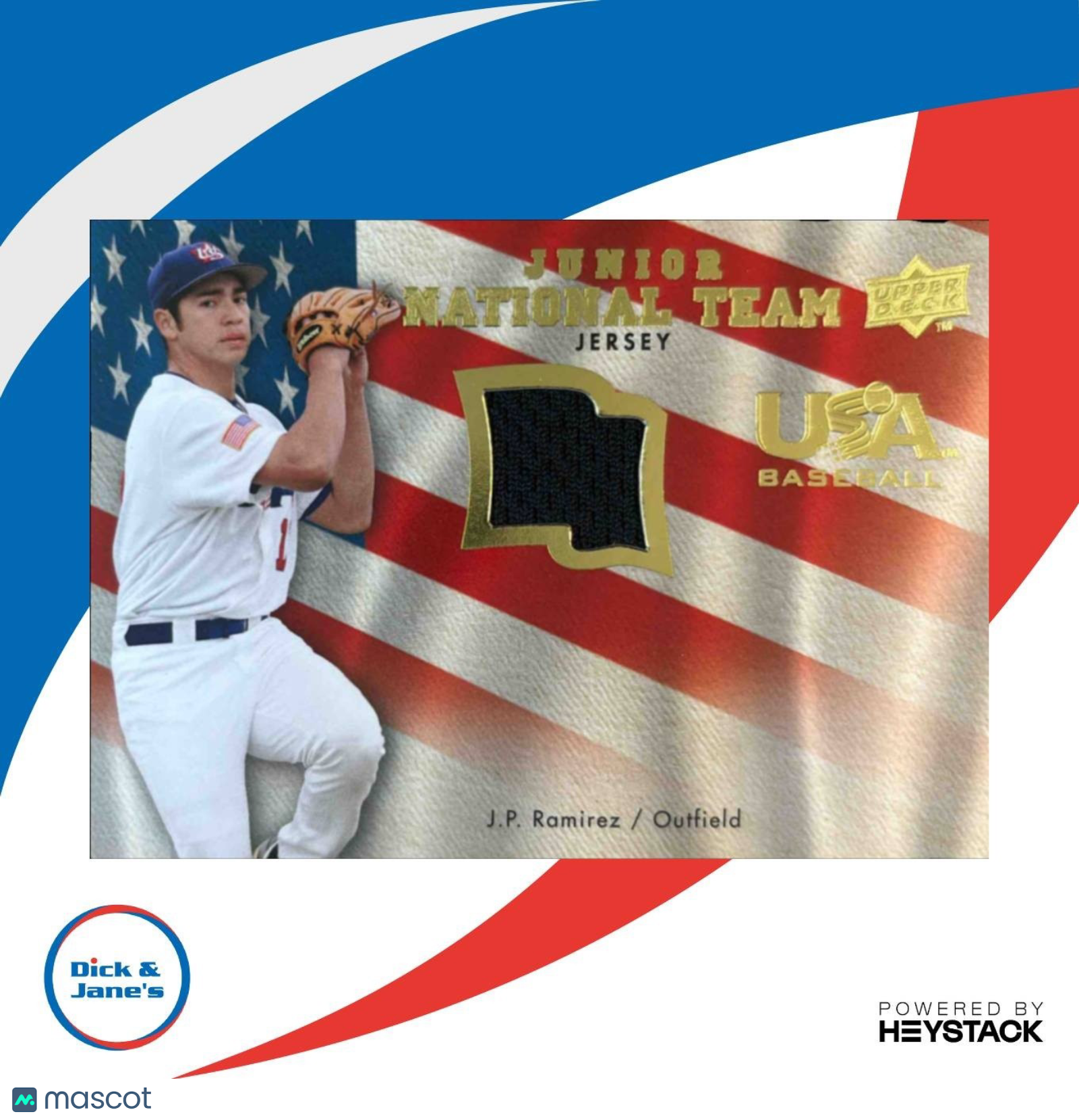 2008 Upper Deck J.P. Ramirez USA Junior National Team Jerseys #USJR-JR MEM RC - Sports Cards