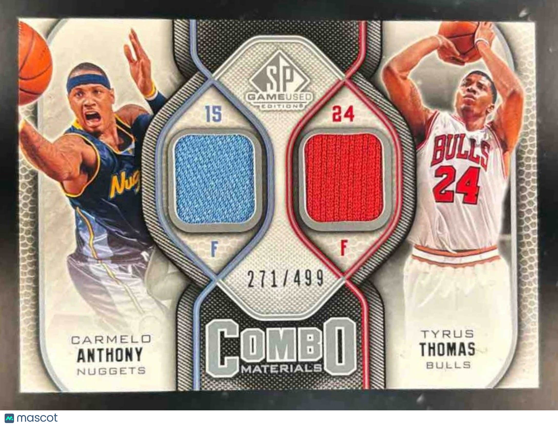 2009-10 SP Game Used Carmelo Anthony Tyrus Thomas Dual Patch /499 - Sports Cards