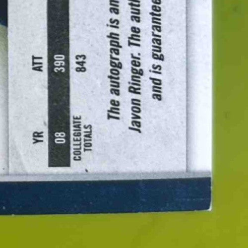 2009 Panini Playoff Contenders Javon Ringer #134 RC Auto Tennessee Titans - Sports Cards