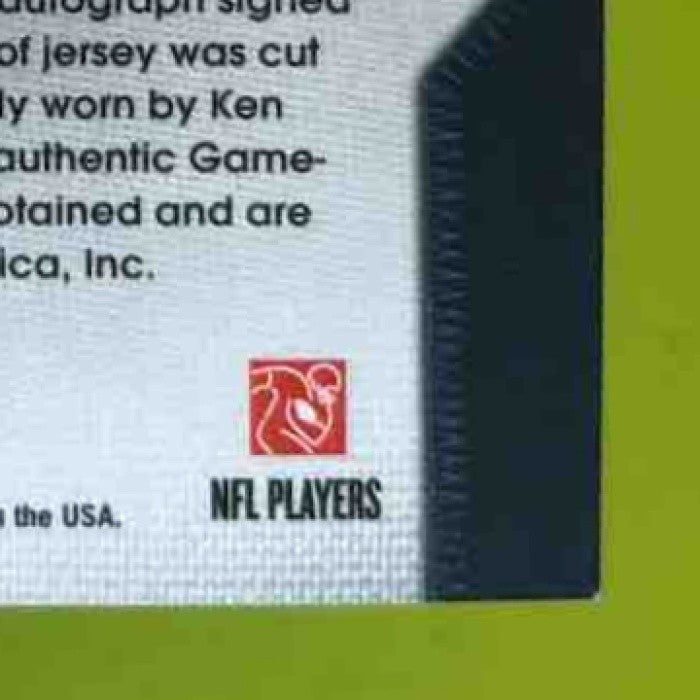 2009 Playoff National Treasures Ken Stabler Signature Materials /40 #20 Raiders - Sports Cards