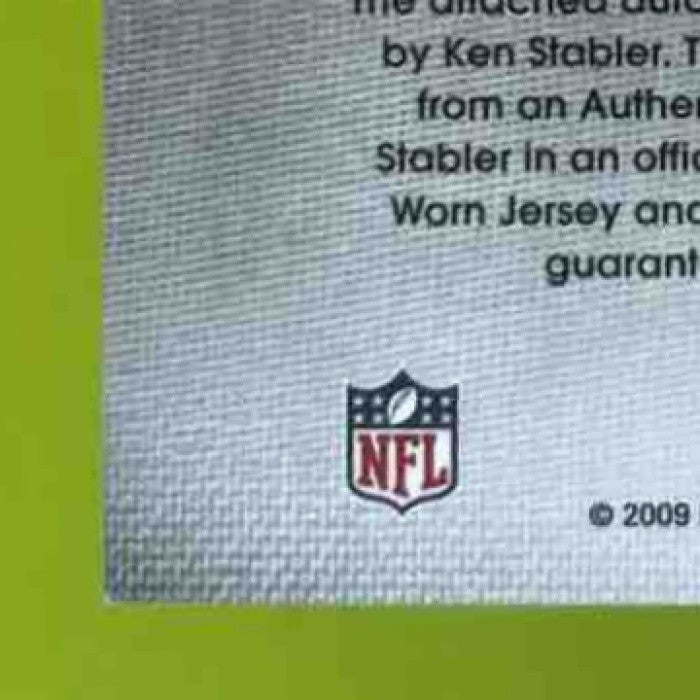 2009 Playoff National Treasures Ken Stabler Signature Materials /40 #20 Raiders - Sports Cards