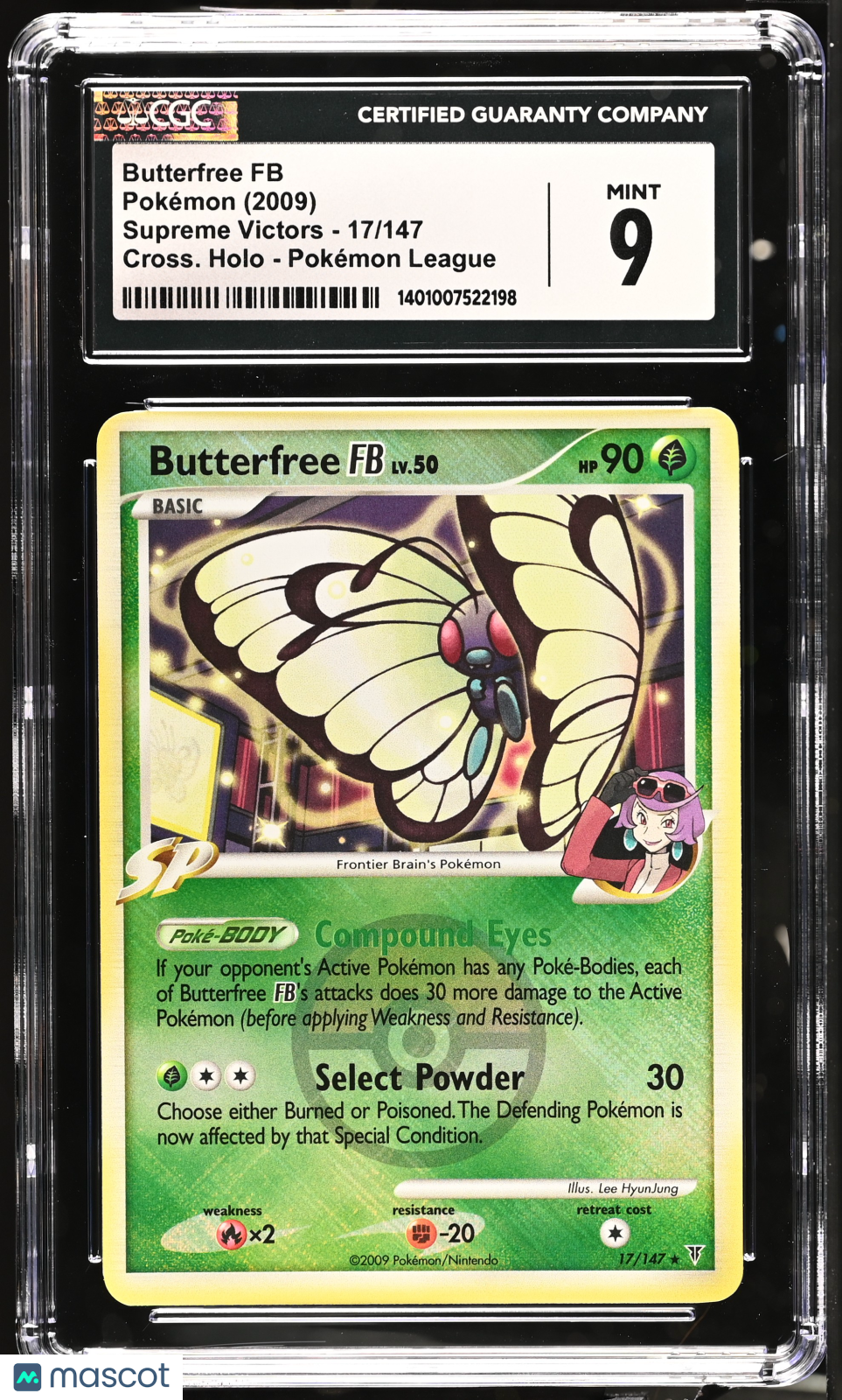 2009 Pokemon Supreme Victors Butterfree FB #17/147 CGC 9 MINT - Graded TCG/CCG