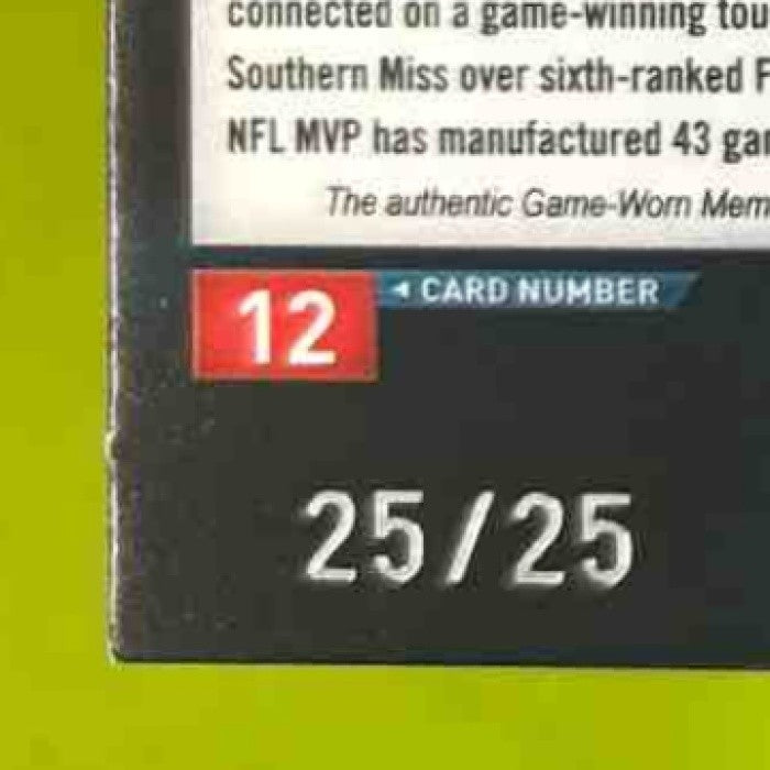2010 Absolute Memorabilia Brett Favre Tools of Trade Double Material /25 Vikings - Sports Cards
