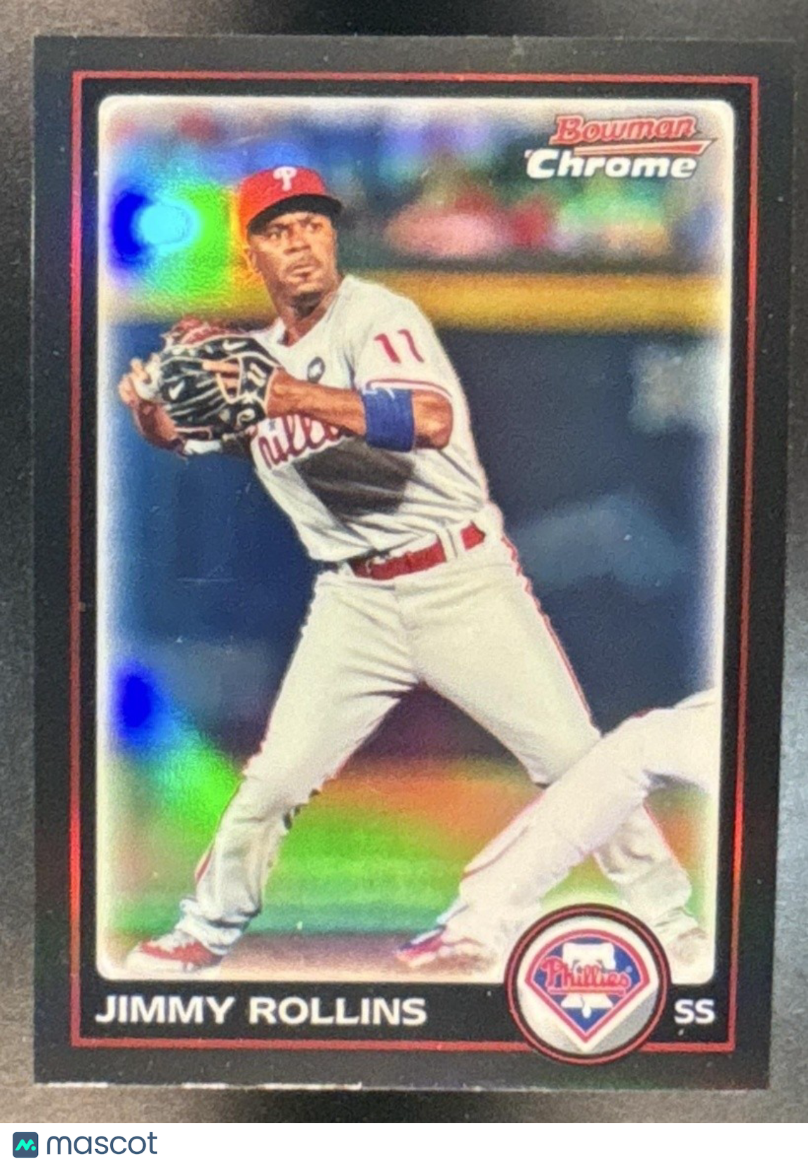 2010 Bowman Chrome Jimmy Rollins Refractor #107 Philadelphia Phillies - Sports Cards