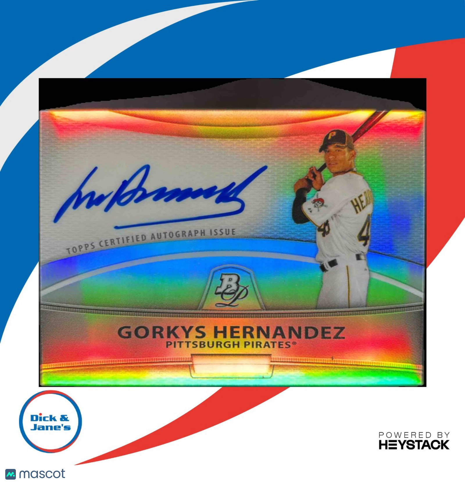 2010 Bowman Platinum Gorkys Hernandez Prospect Auto Refractor Pittsburgh Pirates - Sports Cards