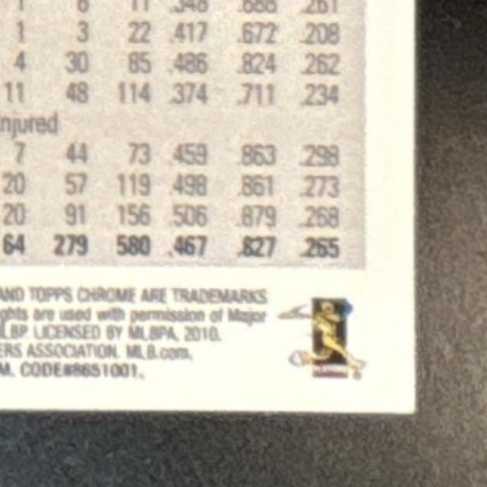 2010 Topps Chrome Jayson Werth Gold Refractor 35/50 #127 Philadelphia Phillies - Sports Cards