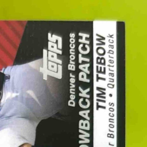 2010 Topps Tim Tebow Throwback Patch #LPC-36 RC Denver Broncos - Sports Cards