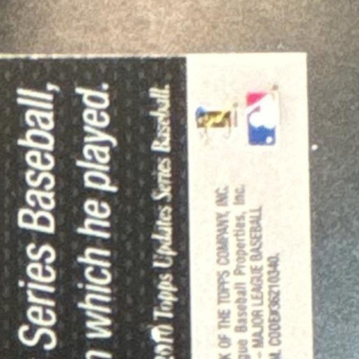 2010 Topps Update Chase Utley Manufactured Commemorative Patch #MCP146 - Sports Cards