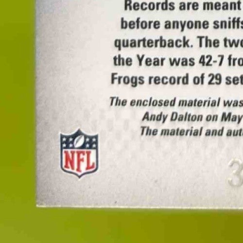 2011 Panini Certified Andy Dalton 378/499 #251 Rookie Auto Cincinnati Bengals - Sports Cards