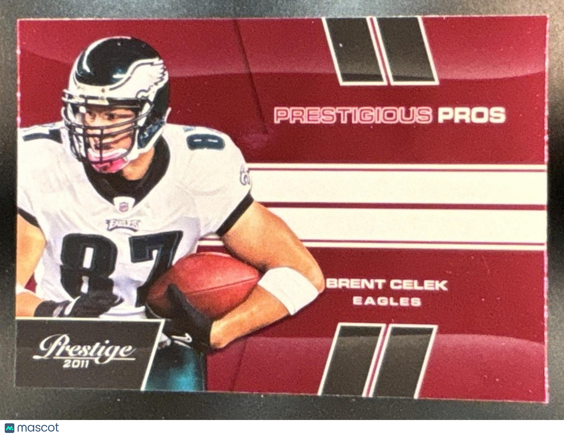 2011 Panini Prestige Brent Celek Prestigious Pros Red #5 Philadelphia Eagles - Sports Cards