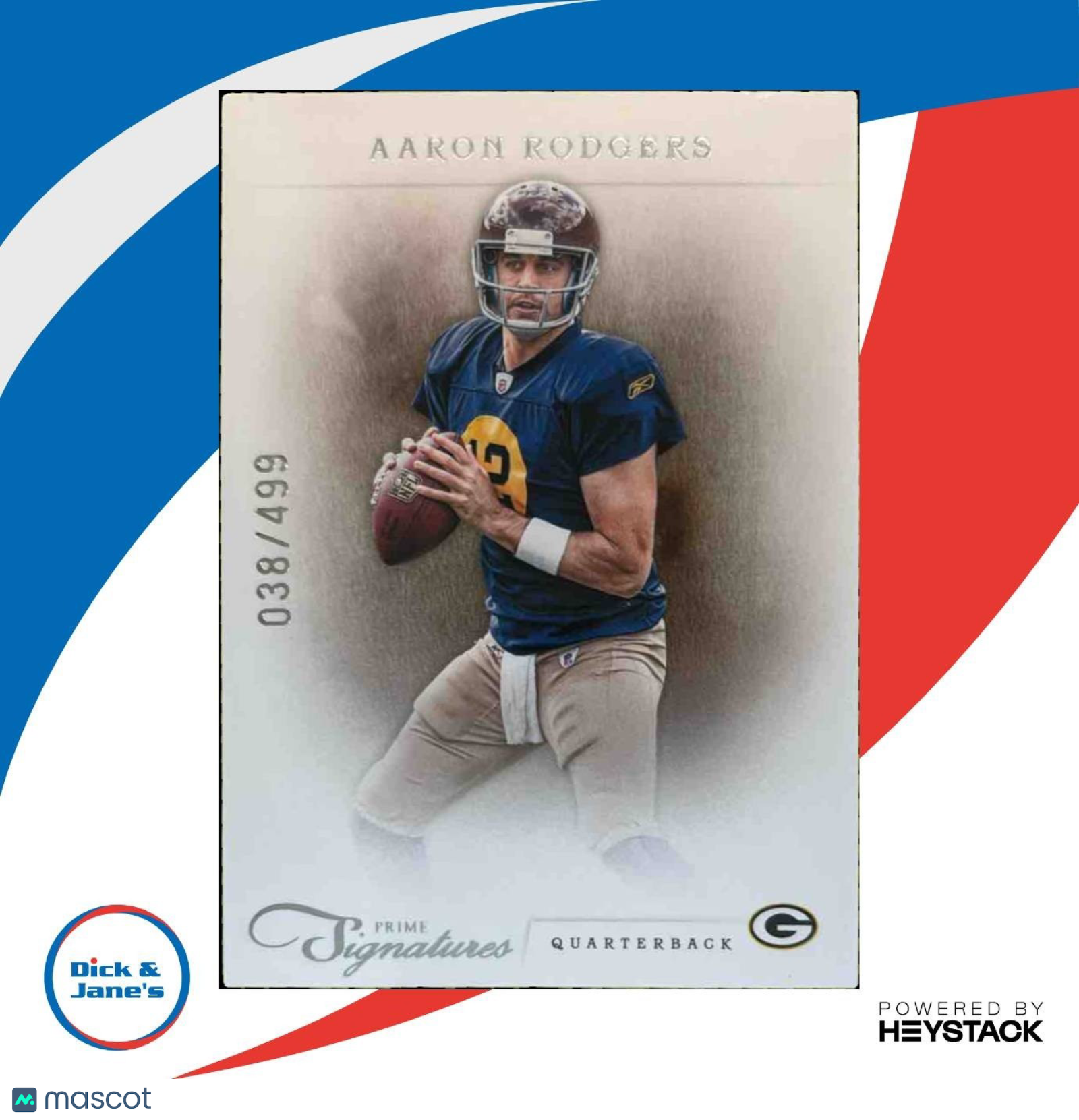 2011 Panini Prime Signatures Aaron Rodgers /499 #1 Green Bay Packers - Sports Cards
