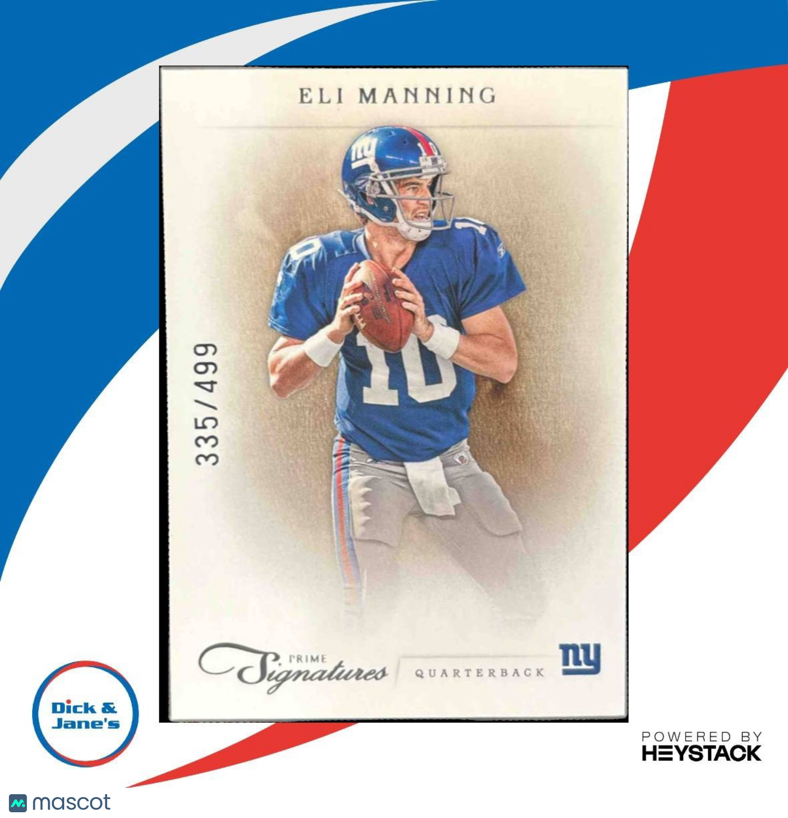 2011 Panini Prime Signatures Eli Manning Proof Red /99 #60 New York Giants - Sports Cards
