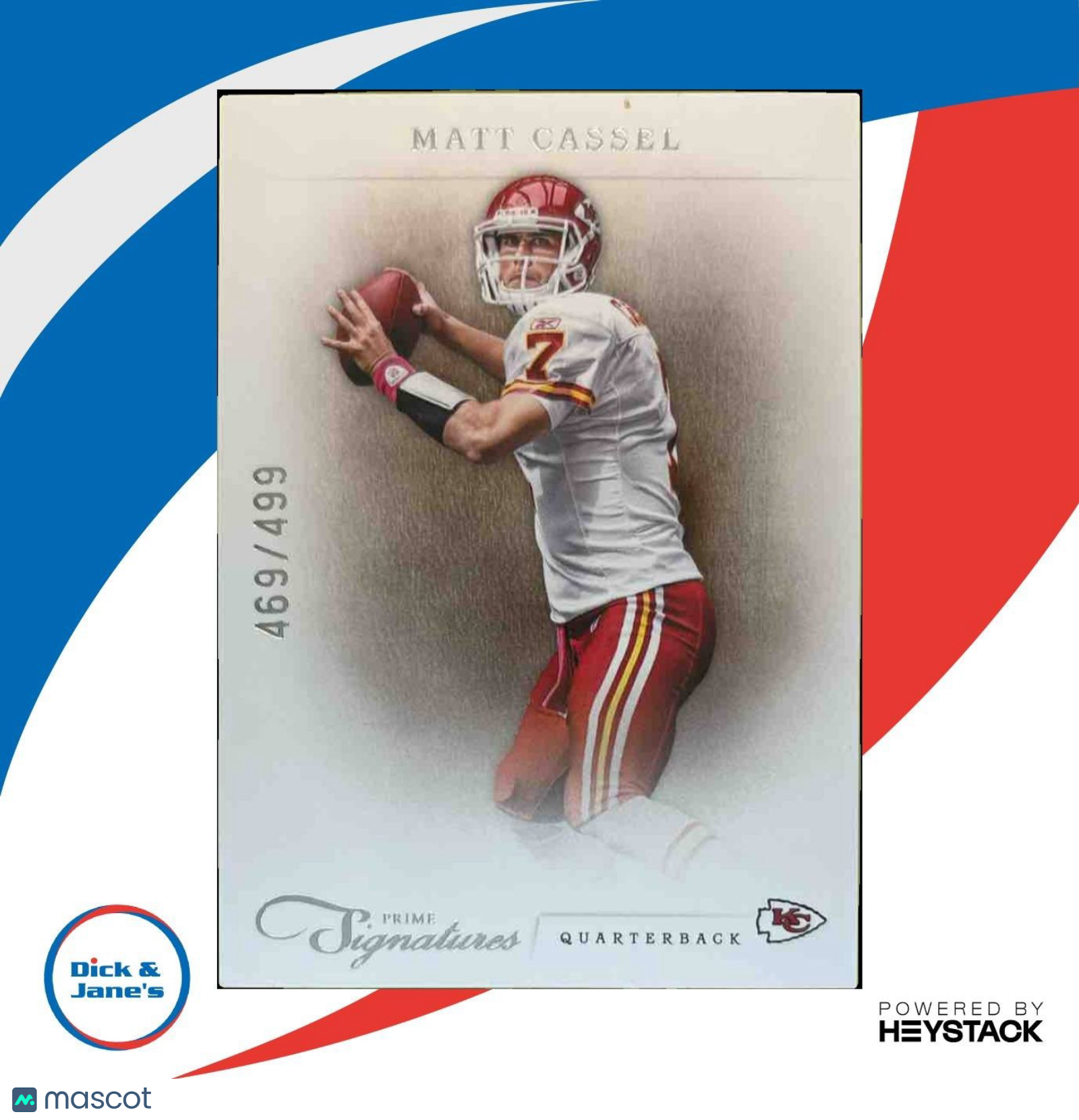 2011 Panini Prime Signatures Matt Cassel /499 #118 Kansas City Chiefs - Sports Cards