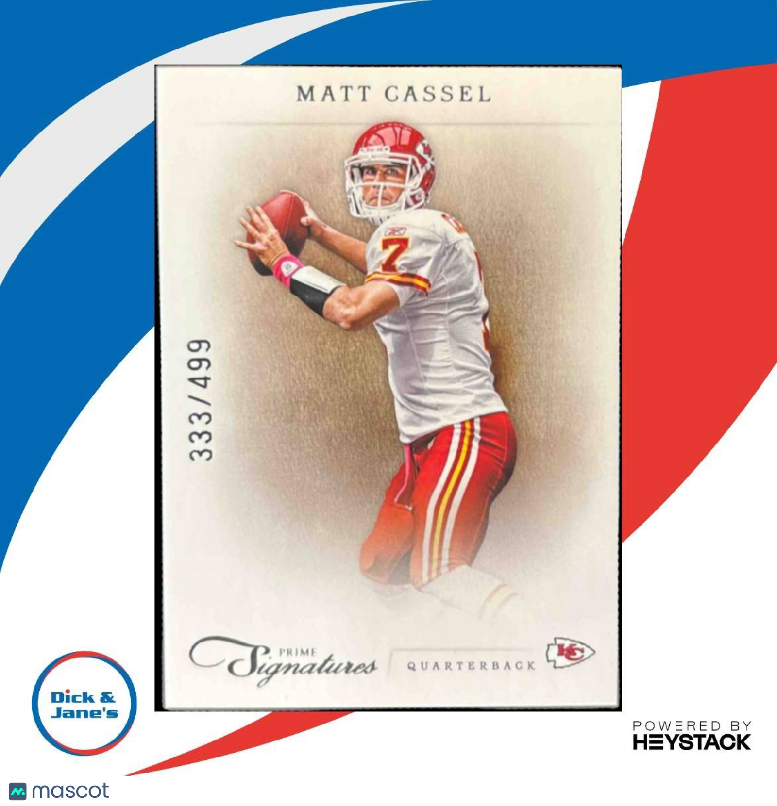 2011 Panini Prime Signatures Matt Cassel Proof Red /99 #118 Kansas City Chiefs - Sports Cards