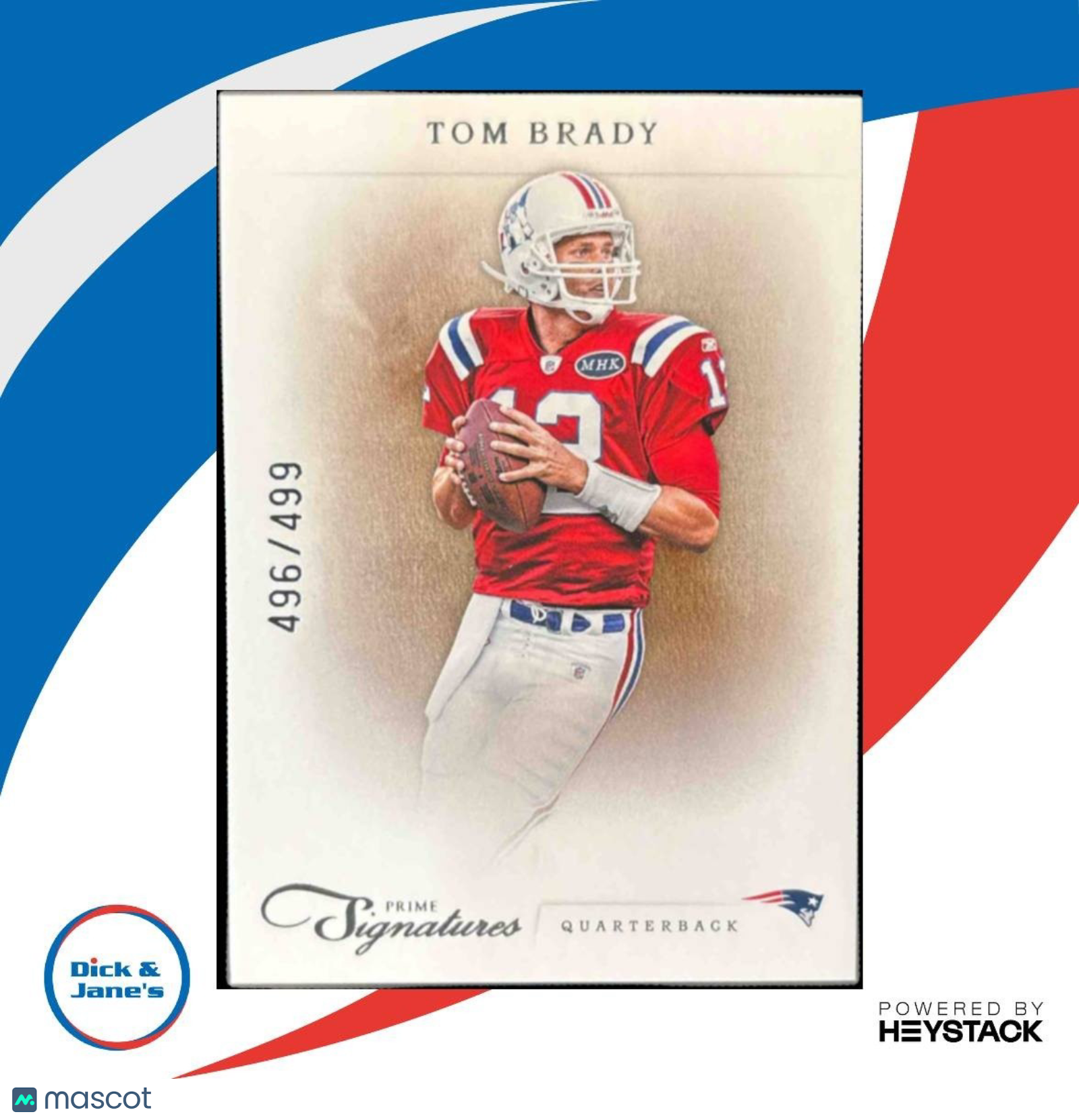 2011 Panini Prime Signatures Tom Brady Proof Red /99 #166 New England Patriots - Sports Cards