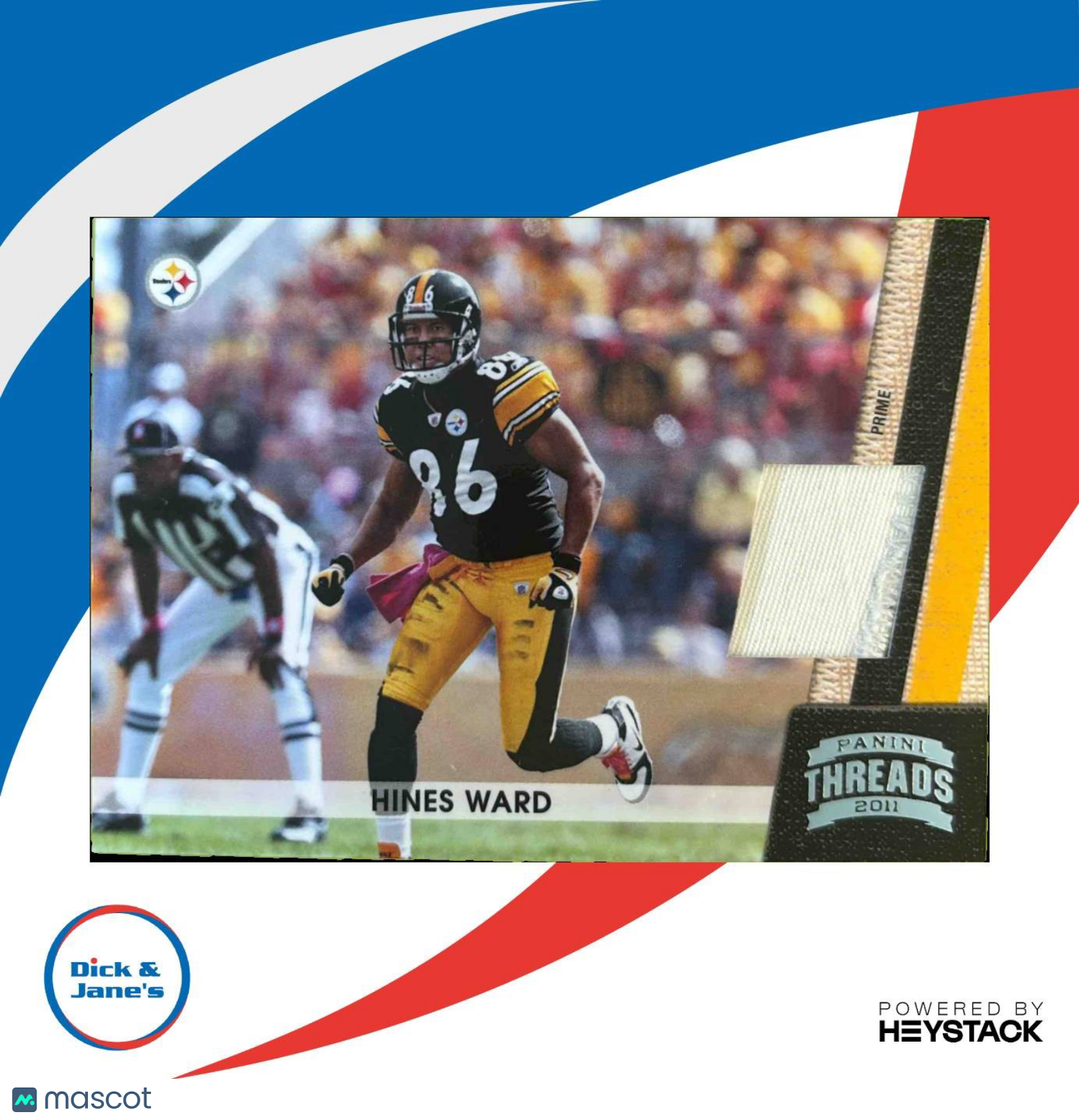 2011 Panini Threads Hines Ward Jerseys Prime Patch /99 #116 Pittsburgh Steelers - Sports Cards