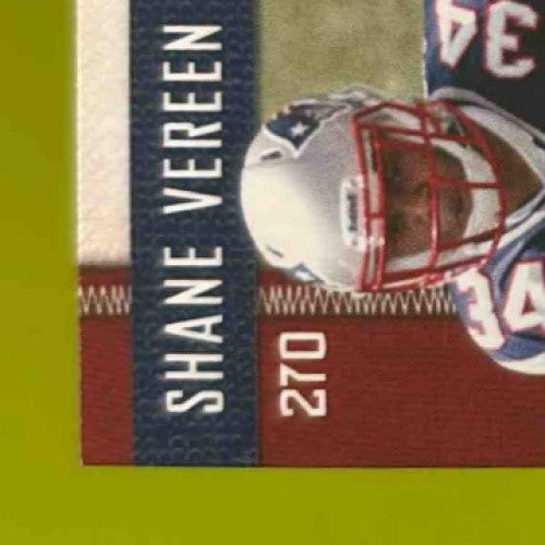 2011 Panini Threads Shane Vereen Rookie Patch Auto Gold 6/6 #270 RC Inscribed - Sports Cards