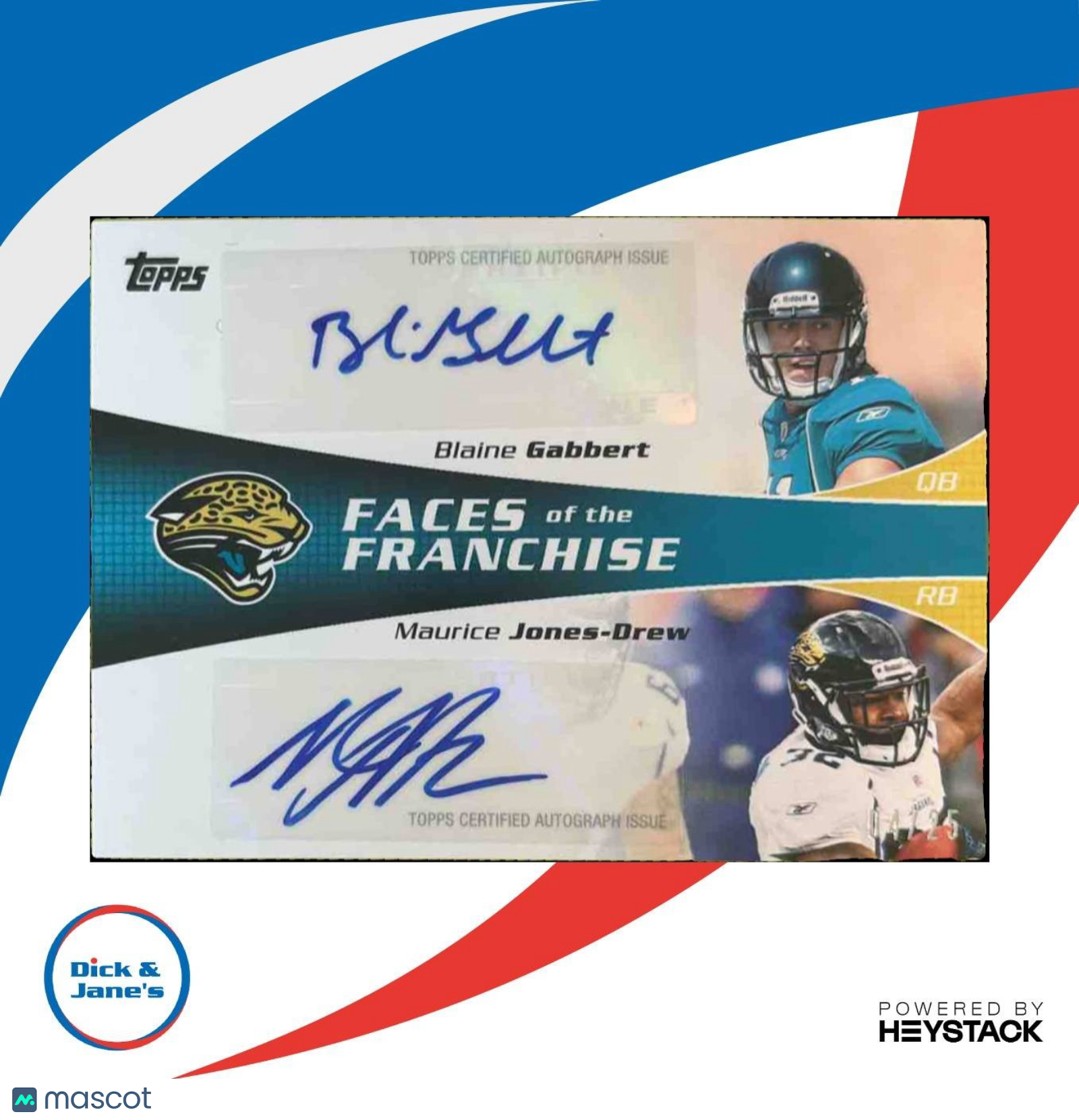 2011 Topps Blaine Gabbert Maurice Jones-Drew Faces of Franchise Auto /25 Jaguars - Sports Cards