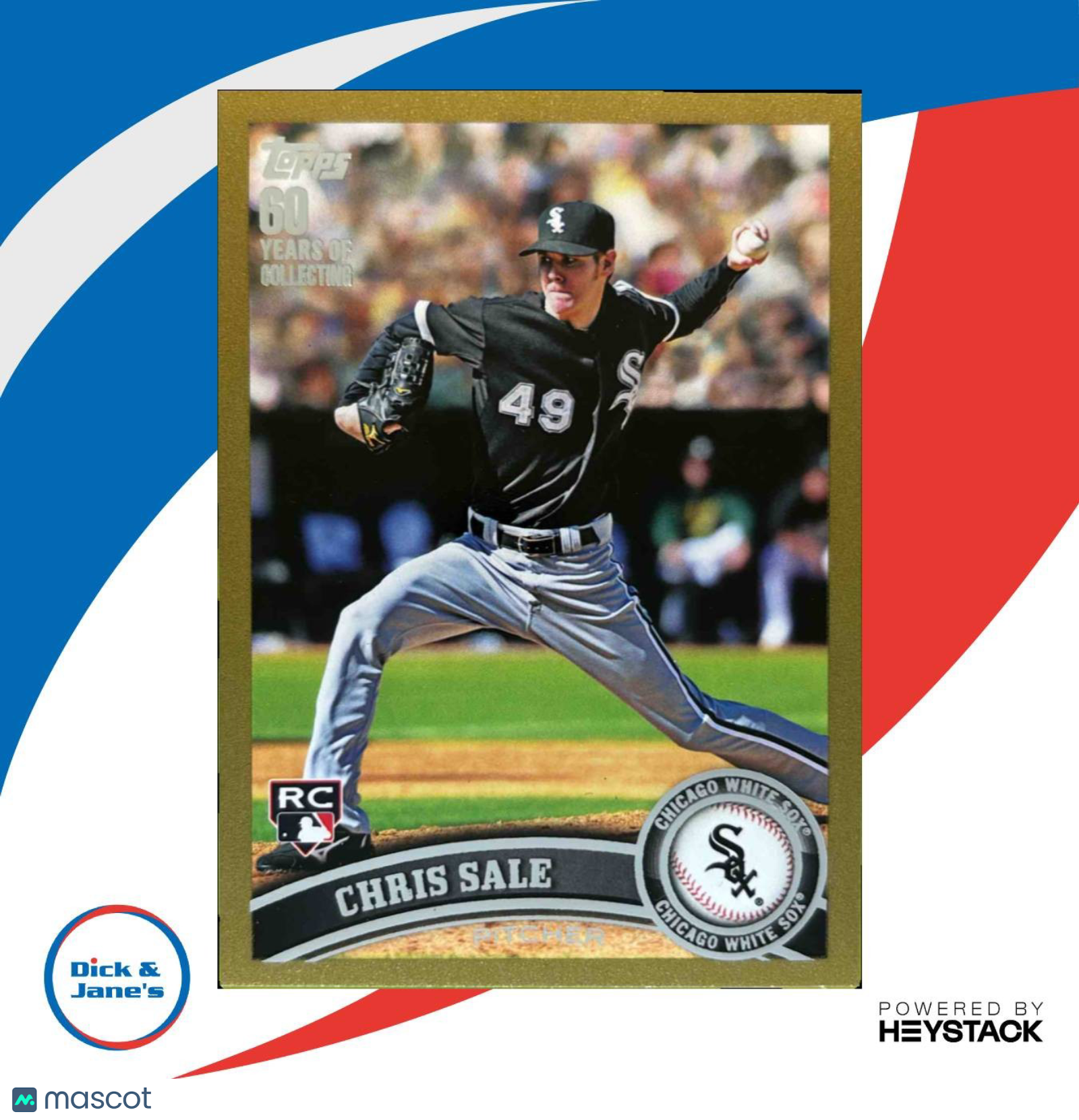 2011 Topps Chris Sale Gold 0210/2011 #65 RC Chicago White Sox Rookie Card - Sports Cards