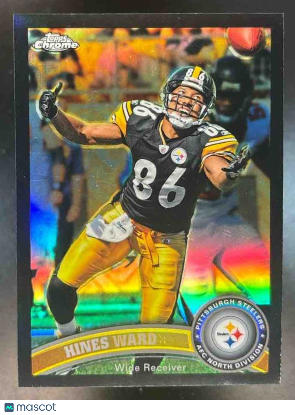 2011 Topps Chrome Hines Ward Black Refractor /299 #85 Pittsburgh Steelers - Sports Cards