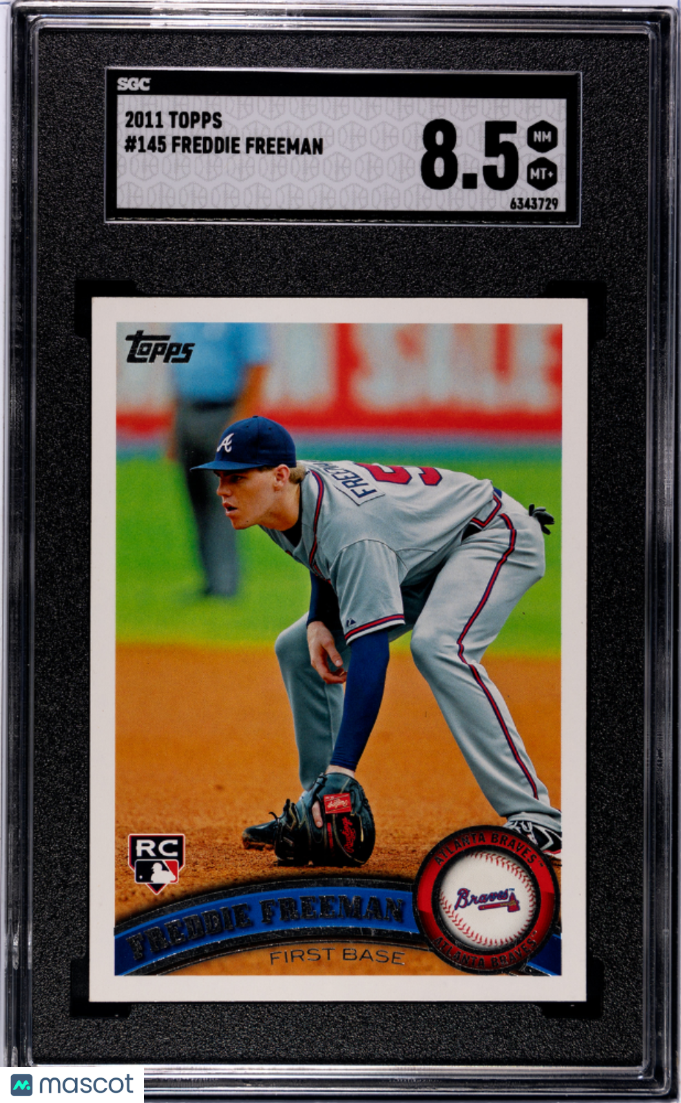 2011 Topps Freddie Freeman Rookie #145 SGC 8.5 Atlanta Braves - Graded Sports Cards